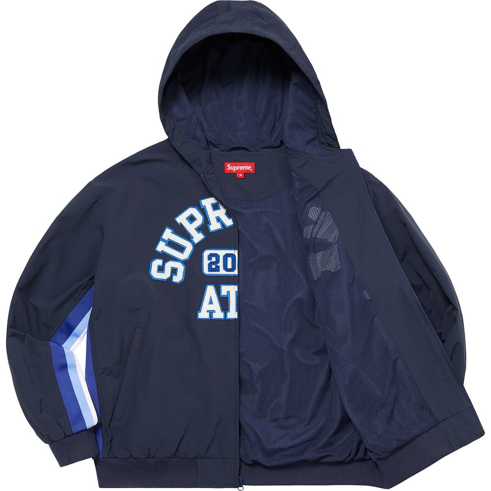 Details on Appliqué Hooded Track Jacket [hidden] from spring summer
                                                    2023 (Price is $178)