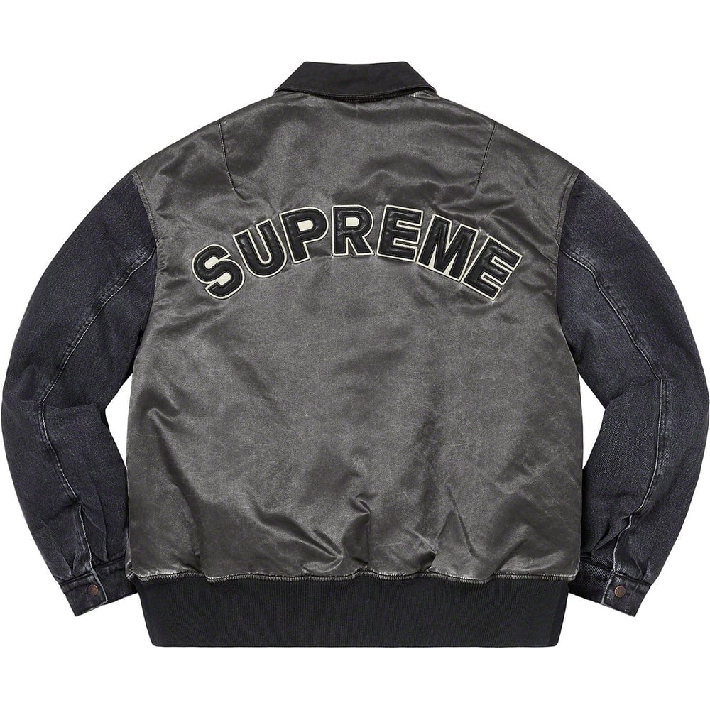 Supreme Denim Sleeve Ma Olive Lサイズ