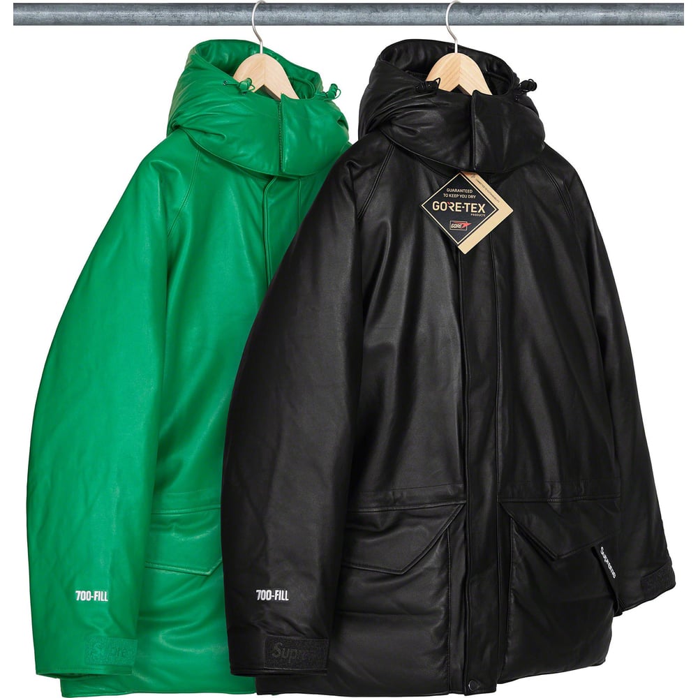 Details on GORE-TEX Leather 700-Fill Down Parka from spring summer 2023 (Price is $1198)