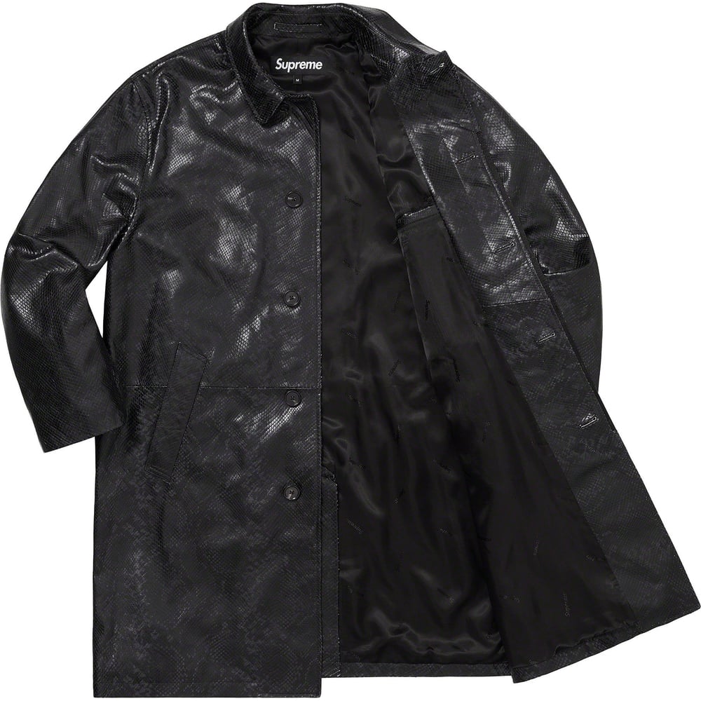 Leather Snake Trench Coat - spring summer 2023 - Supreme