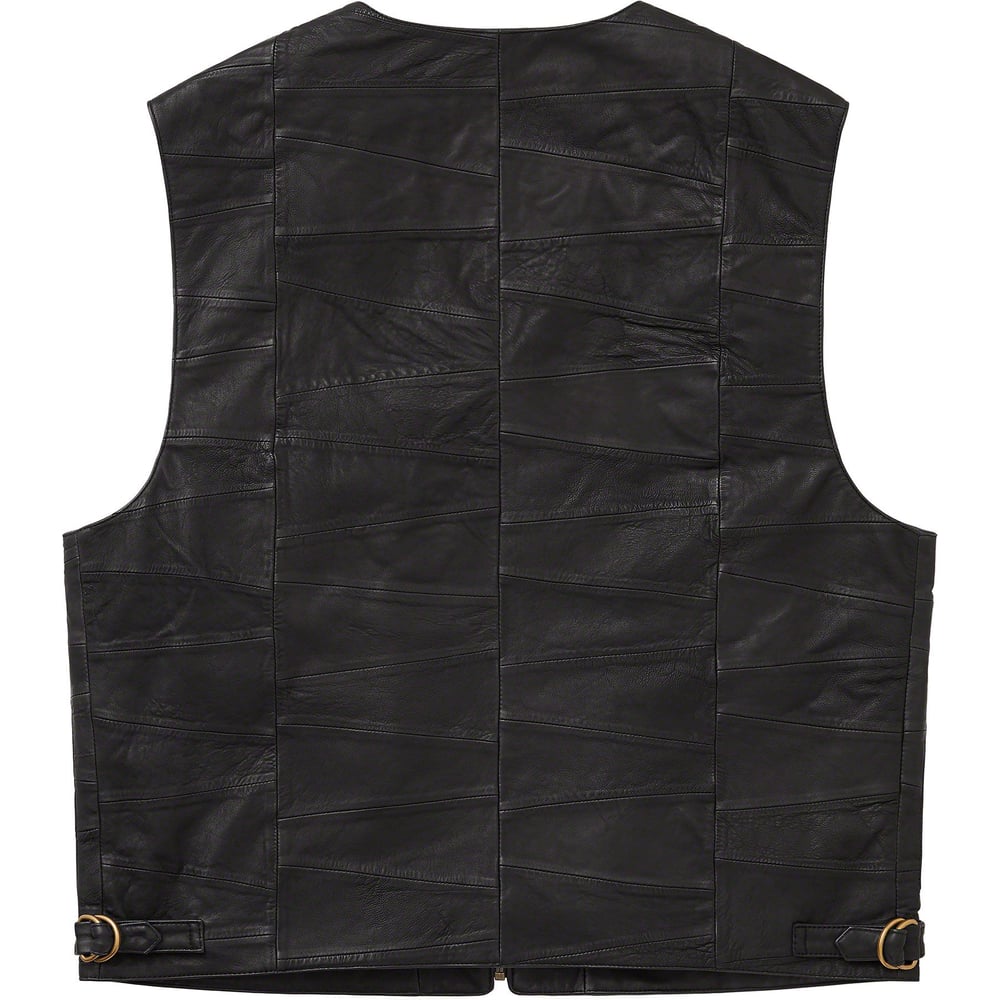 Details on Patchwork Leather Cargo Vest  from spring summer 2023 (Price is $398)