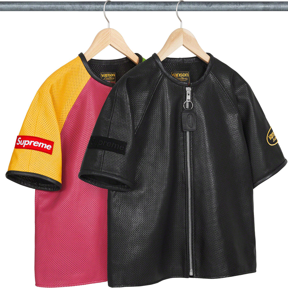 Details on Supreme Vanson Leathers S S Racing Jacket from spring summer 2023