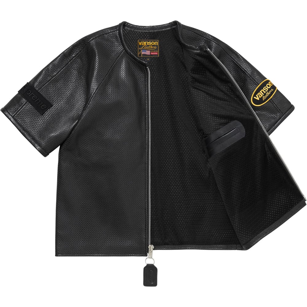 Details on Supreme Vanson Leathers S S Racing Jacket [hidden] from spring summer 2023 (Price is $698)