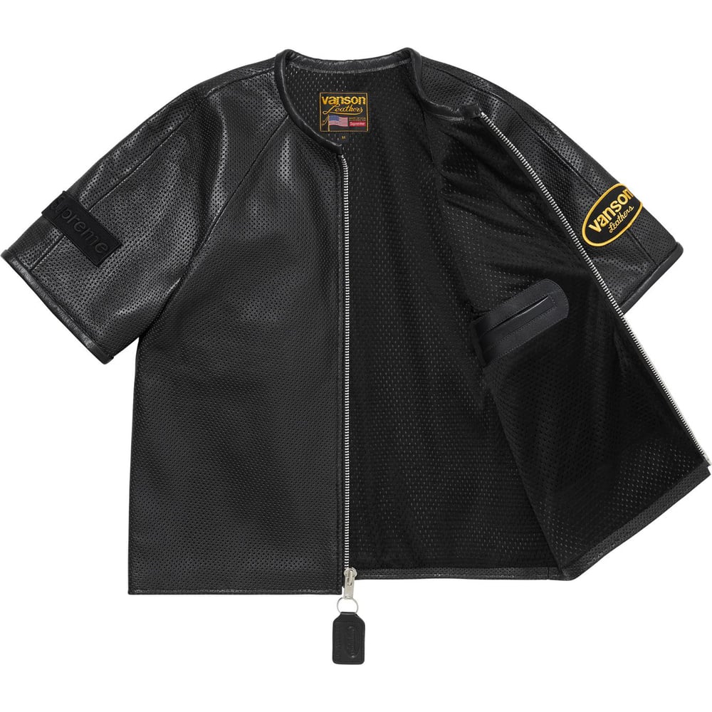 Details on Supreme Vanson Leathers S S Racing Jacket [hidden] from spring summer
                                                    2023 (Price is $698)