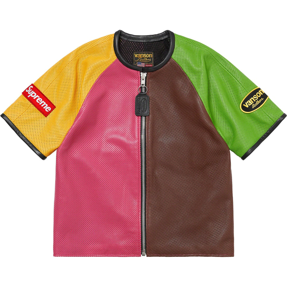 Details on Supreme Vanson Leathers S S Racing Jacket  from spring summer 2023 (Price is $698)