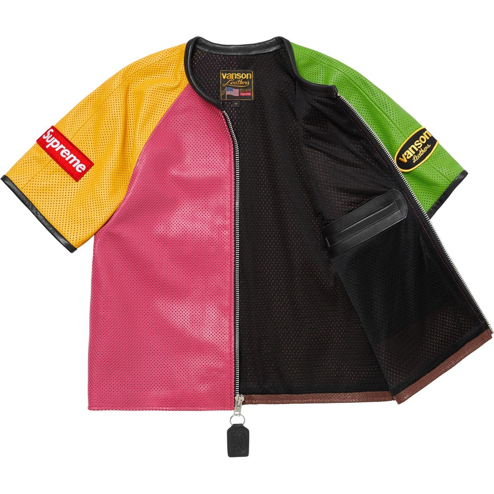 Details on Supreme Vanson Leathers S S Racing Jacket [hidden] from spring summer 2023 (Price is $698)