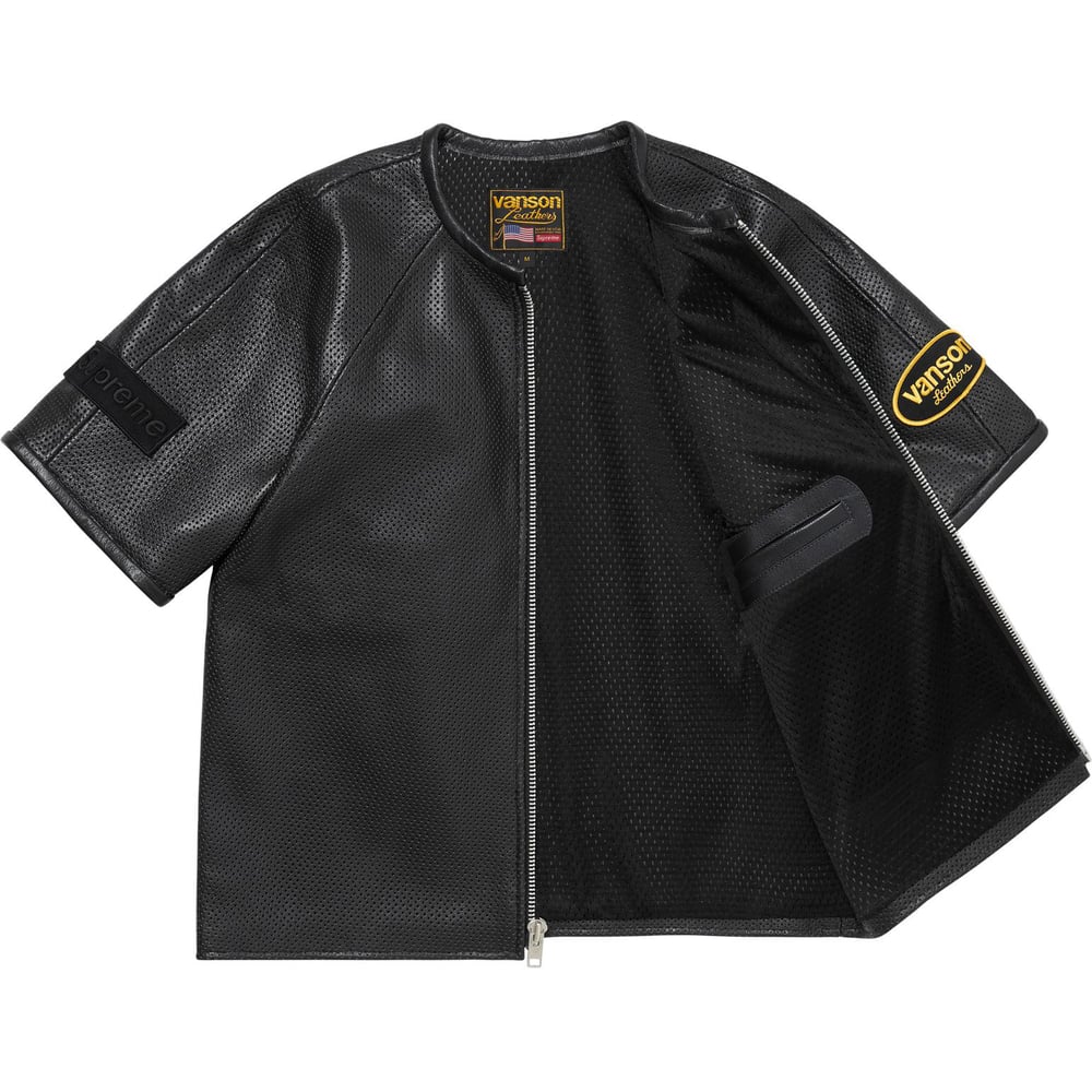 Details on Supreme Vanson Leathers S S Racing Jacket [hidden] from spring summer
                                                    2023 (Price is $698)