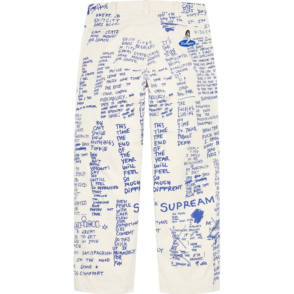 Gonz Poems Chino Pant   spring summer    Supreme