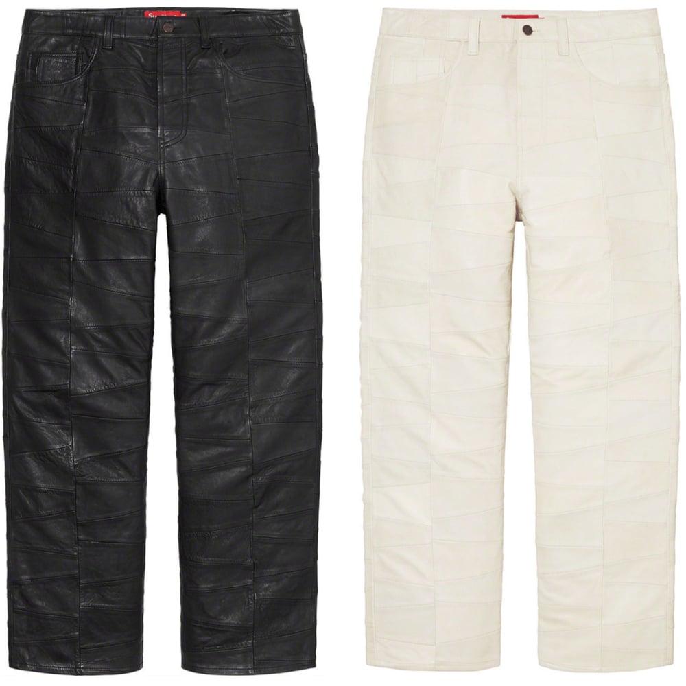 Supreme Patchwork Leather 5-Pocket Jean for spring summer 23 season