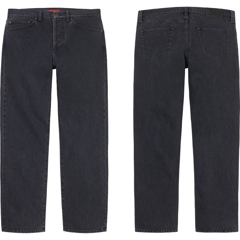 Supreme Stone Washed Black Slim Jean released during spring summer 23 season