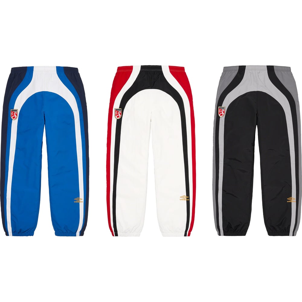 Details on Supreme Umbro Track Pant from spring summer 2023 (Price is $158)