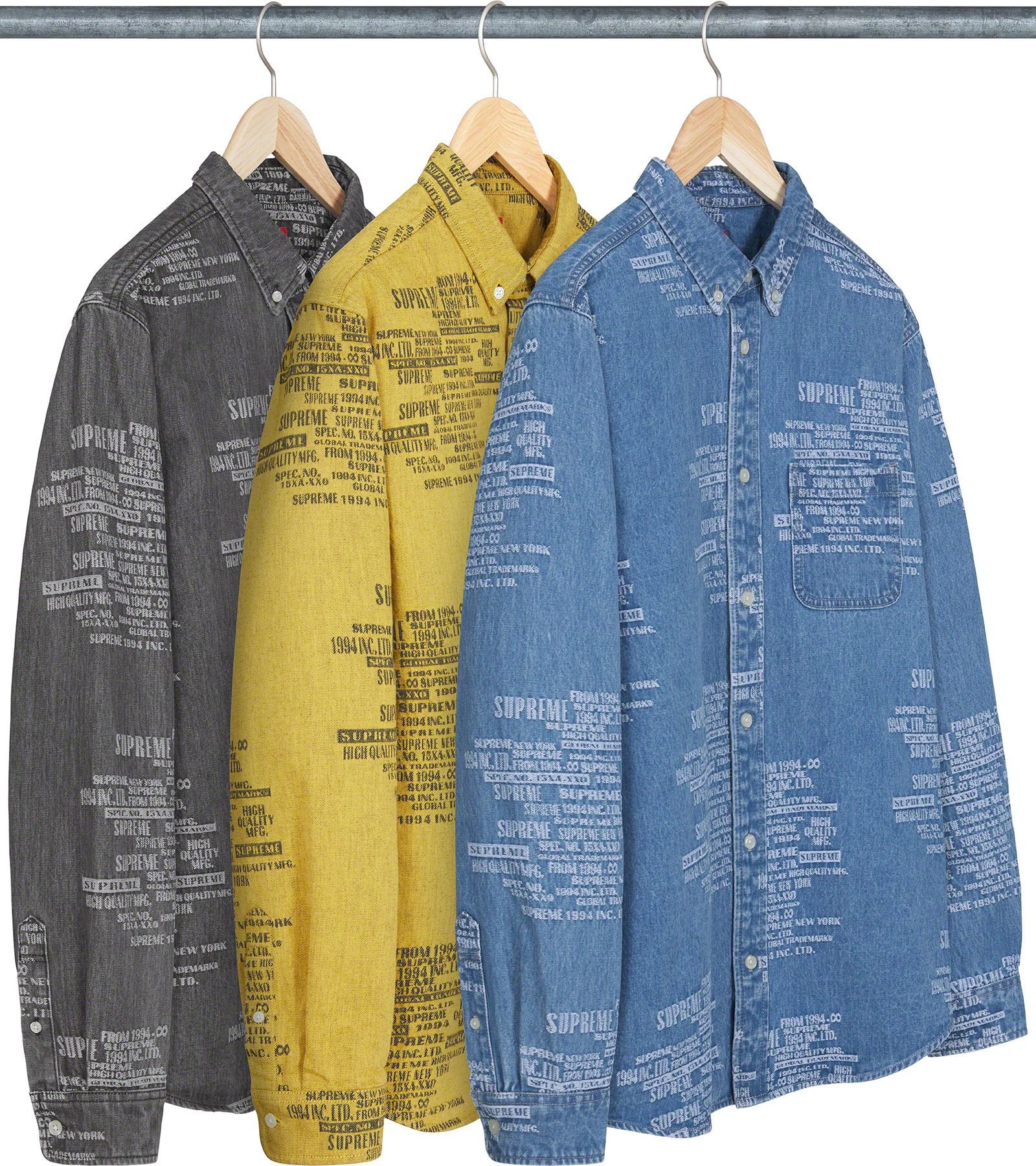 Buy Supreme Trademark Jacquard Denim Shirt 'Washed Blue' - SS23S27 WASHED  BLUE