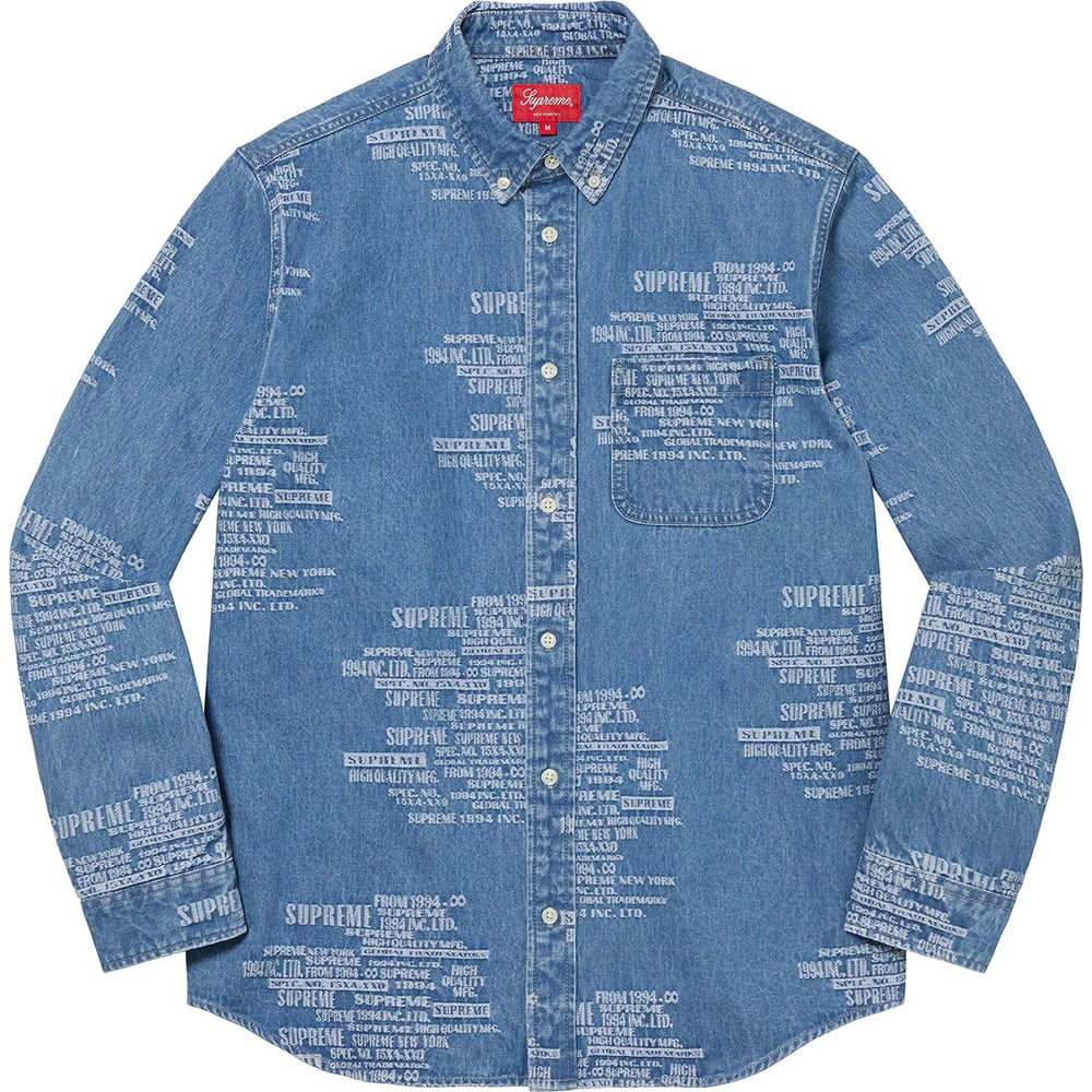 Details on Trademark Jacquard Denim Shirt [hidden] from spring summer
                                                    2023 (Price is $148)