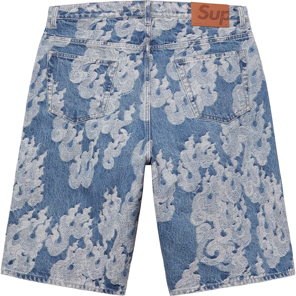 Details on Flames Jacquard Baggy Denim Short [hidden] from spring summer
                                                    2023 (Price is $148)