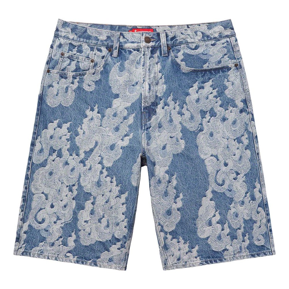 Details on Flames Jacquard Baggy Denim Short [hidden] from spring summer
                                                    2023 (Price is $148)