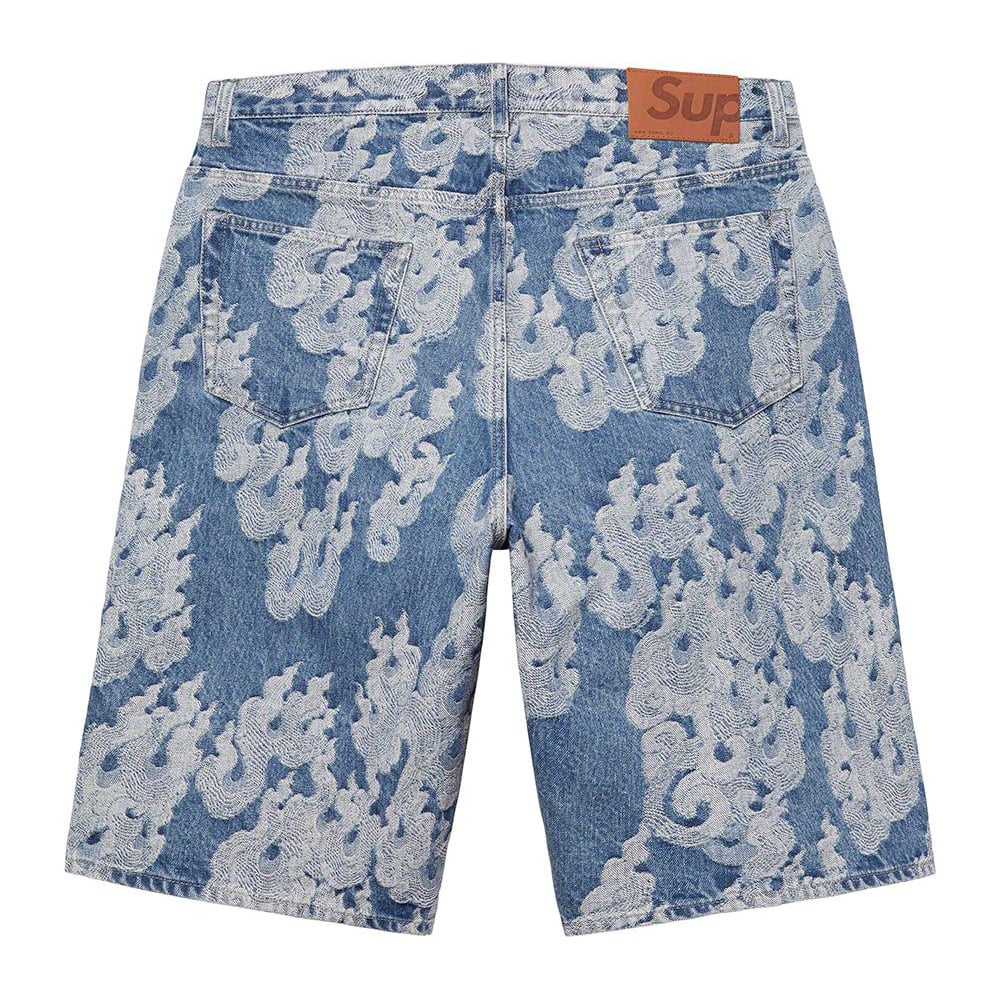 Details on Flames Jacquard Baggy Denim Short [hidden] from spring summer
                                                    2023 (Price is $148)