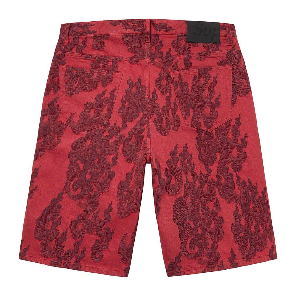 Details on Flames Jacquard Baggy Denim Short [hidden] from spring summer
                                                    2023 (Price is $148)