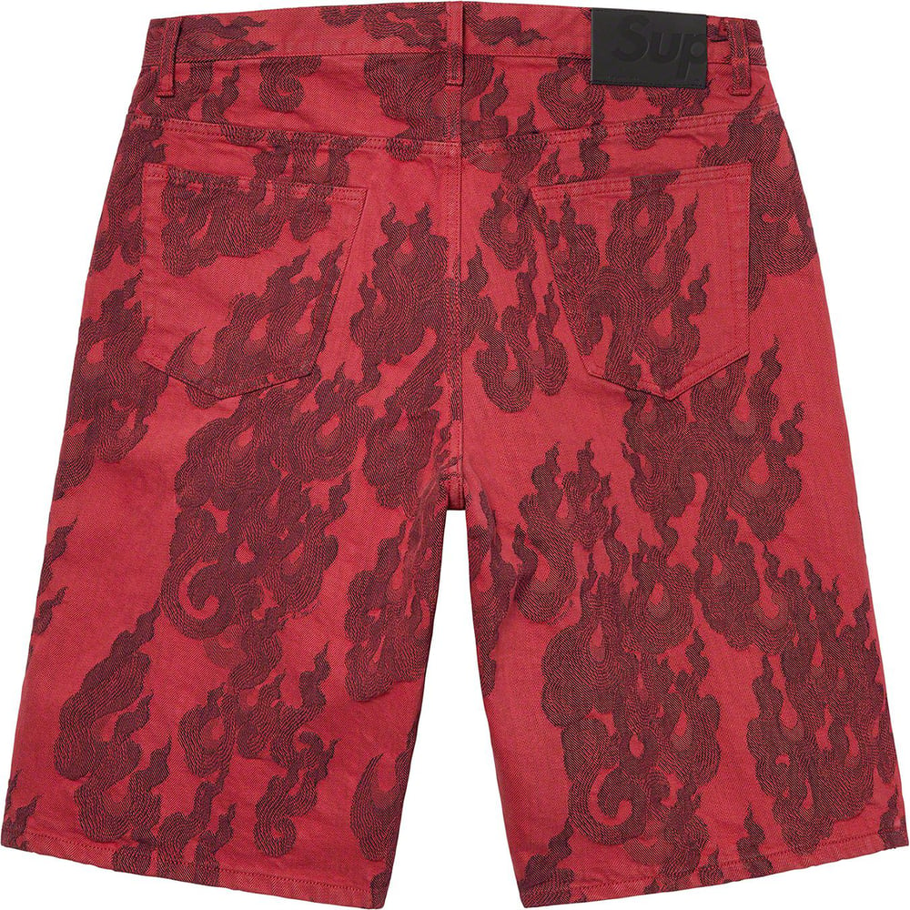 Details on Flames Jacquard Baggy Denim Short [hidden] from spring summer
                                                    2023 (Price is $148)