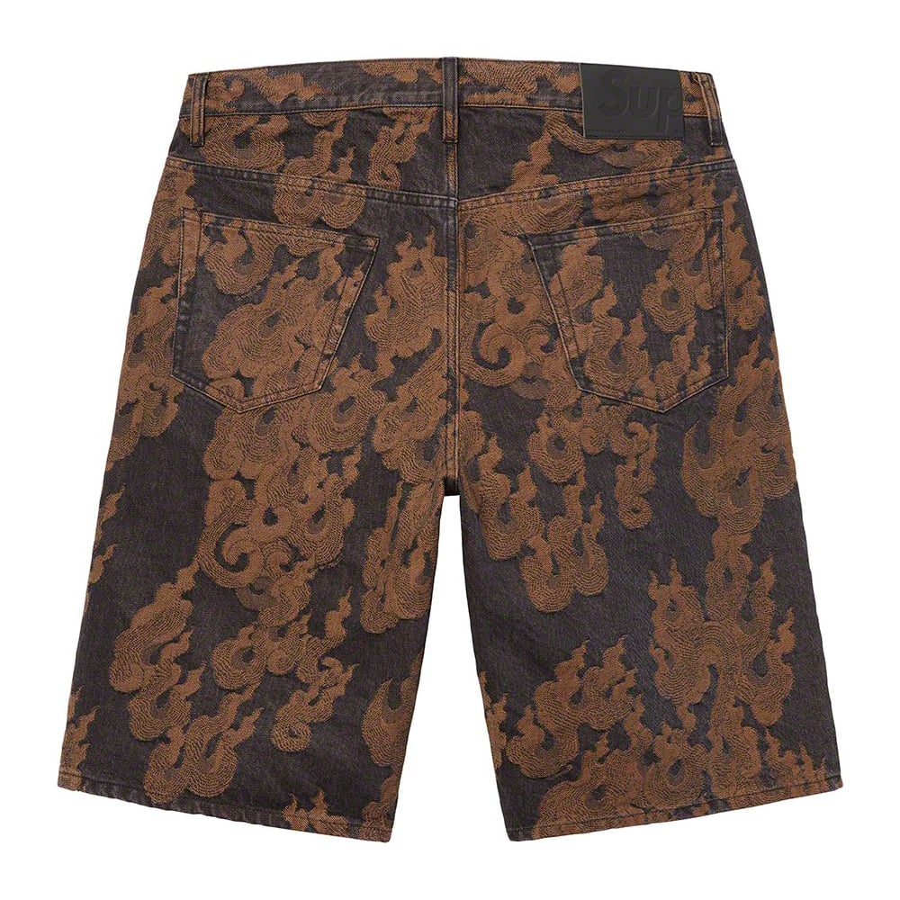 Details on Flames Jacquard Baggy Denim Short [hidden] from spring summer
                                                    2023 (Price is $148)