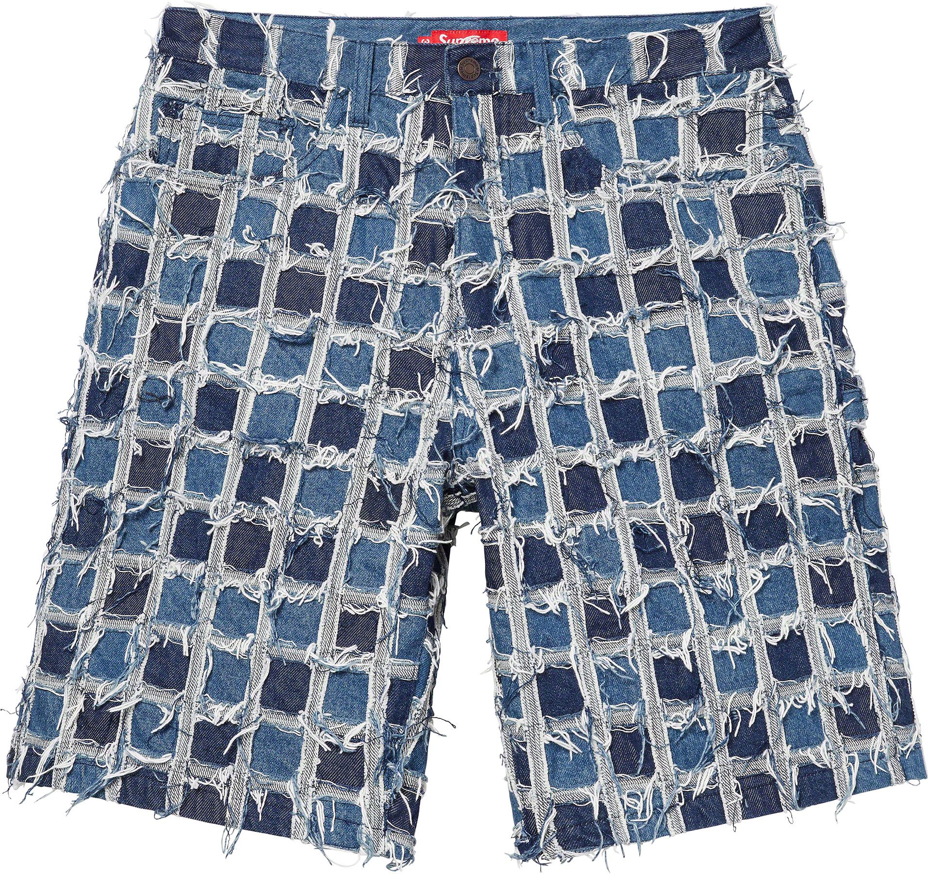 Frayed Patchwork Baggy Denim Short - spring summer 2023 - Supreme