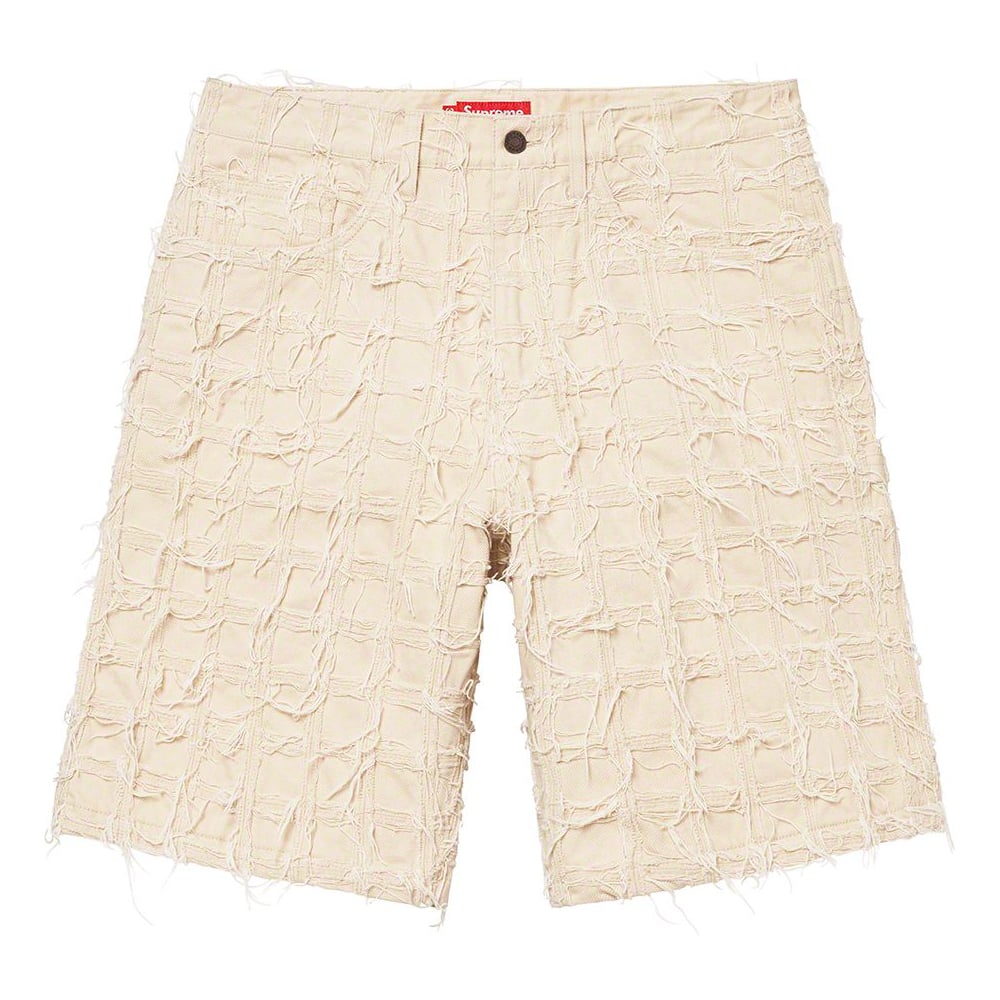 Details on Frayed Patchwork Baggy Denim Short [hidden] from spring summer
                                                    2023 (Price is $288)