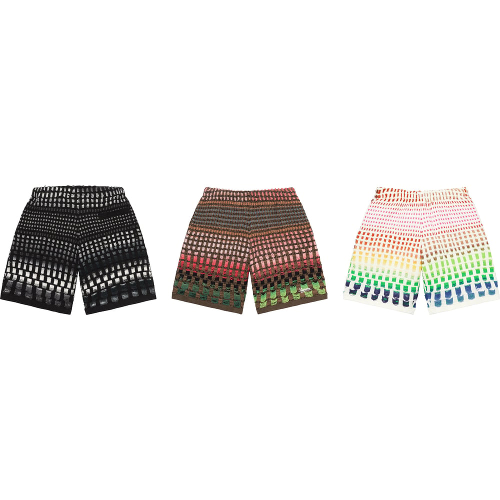 Supreme Gradient Grid Knit Short released during spring summer 23 season