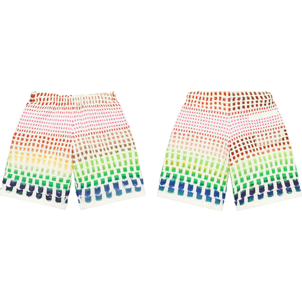 Details on Gradient Grid Knit Short [hidden] from spring summer
                                                    2023 (Price is $138)