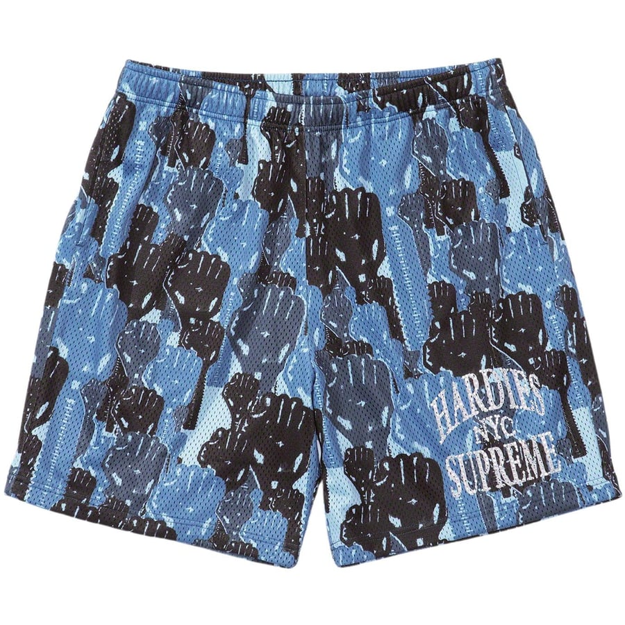 Details on Supreme Hardies Camo Basketball Short  from spring summer
                                                    2023 (Price is $118)