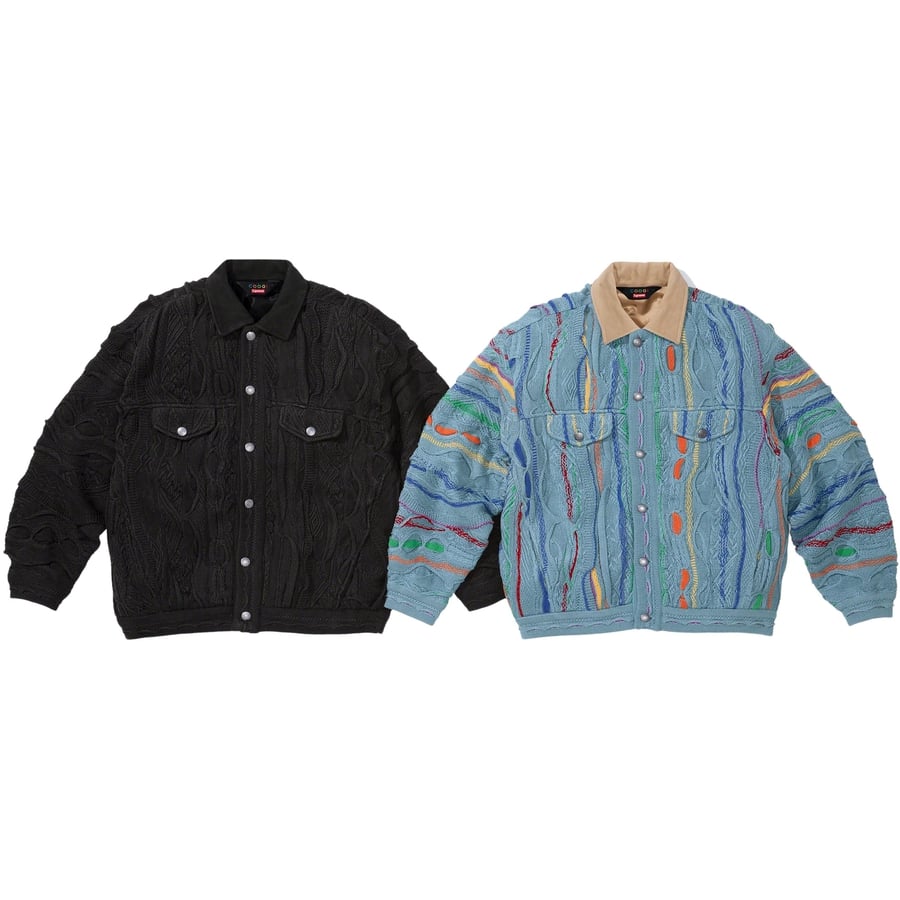 Details on Supreme Coogi Trucker Jacket from spring summer 2023 (Price is $368)