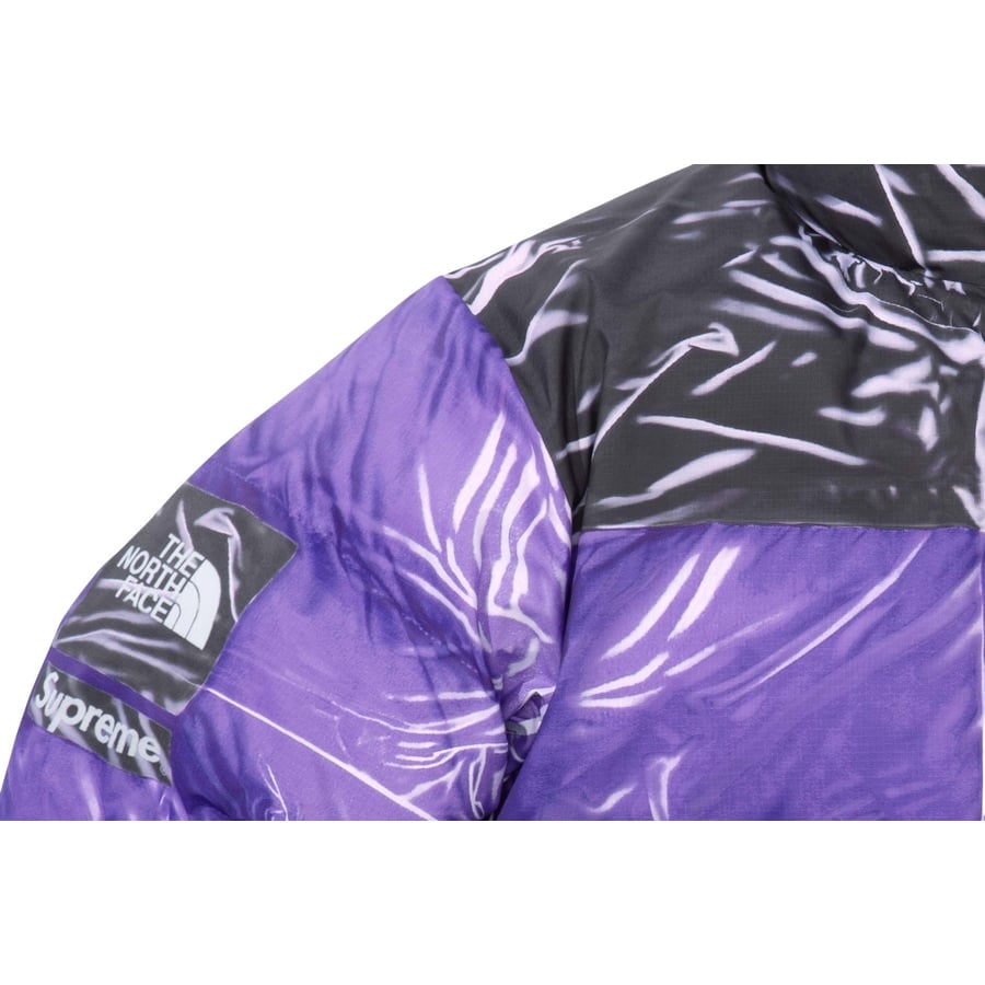 Details on Supreme The North Face Trompe L’oeil Printed Nuptse Jacket  from spring summer
                                                    2023 (Price is $398)