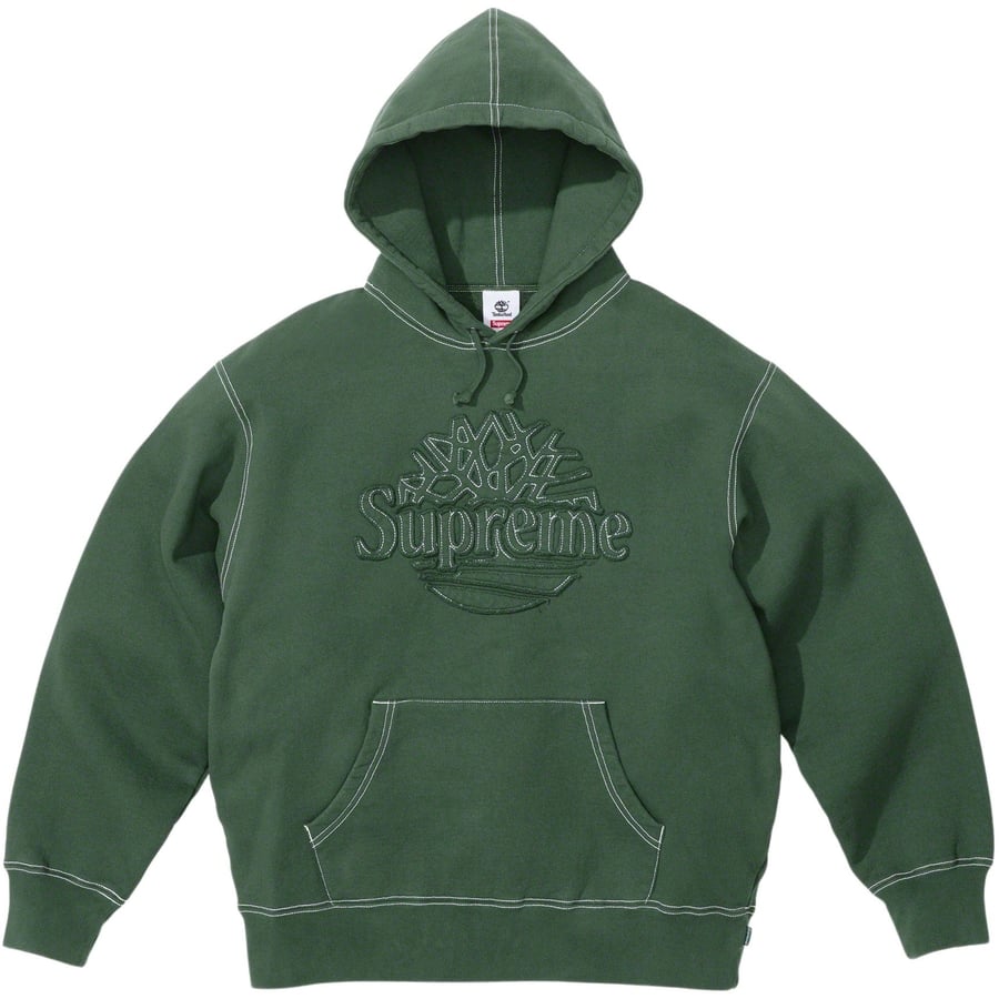 Details on Supreme Timberland Hooded Sweatshirt  from spring summer 2023 (Price is $158)