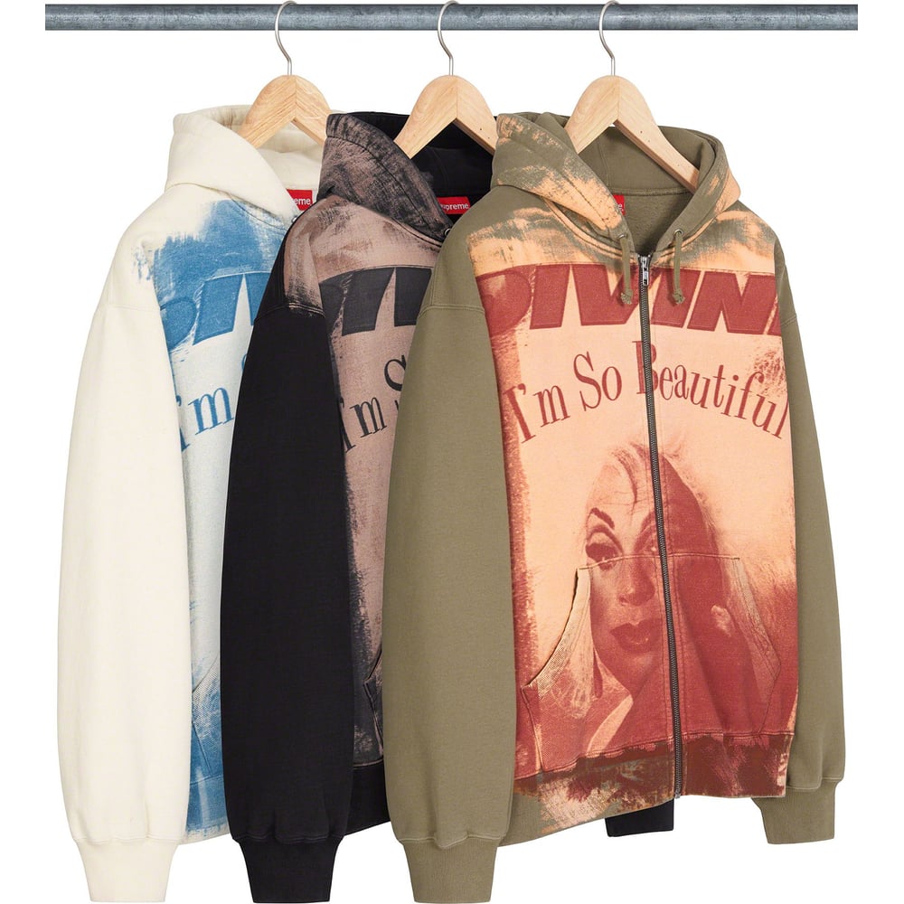Details on Divine Zip Up Hooded Sweatshirt from spring summer 2023 (Price is $188)