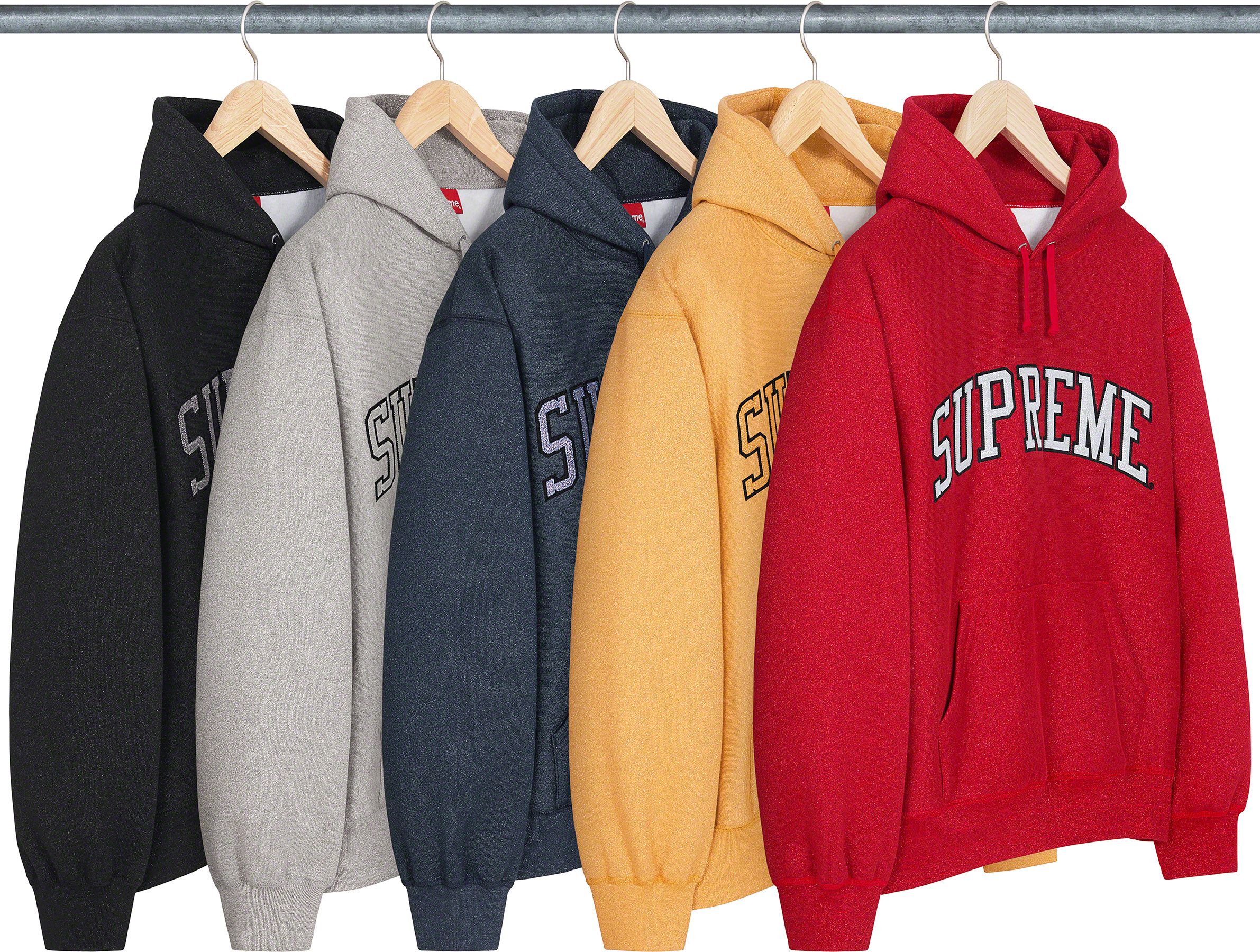 Glitter Arc Hooded Sweatshirt - spring summer 2023 - Supreme