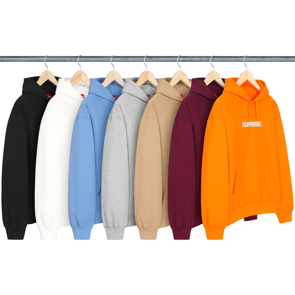 Supreme Motion Logo Hooded Sweatshirt releasing on Week 2 for spring summer 2023