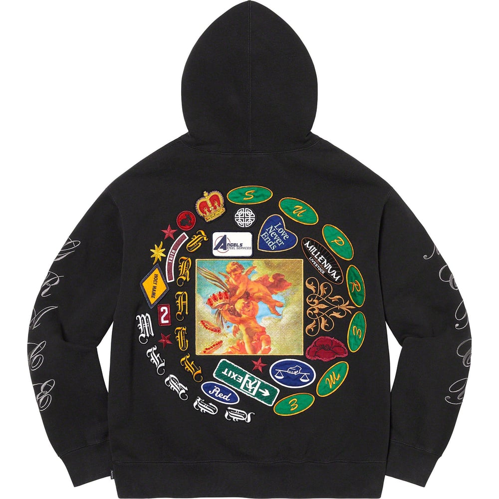 Details on Patches Spiral Hooded Sweatshirt  from spring summer 2023 (Price is $178)