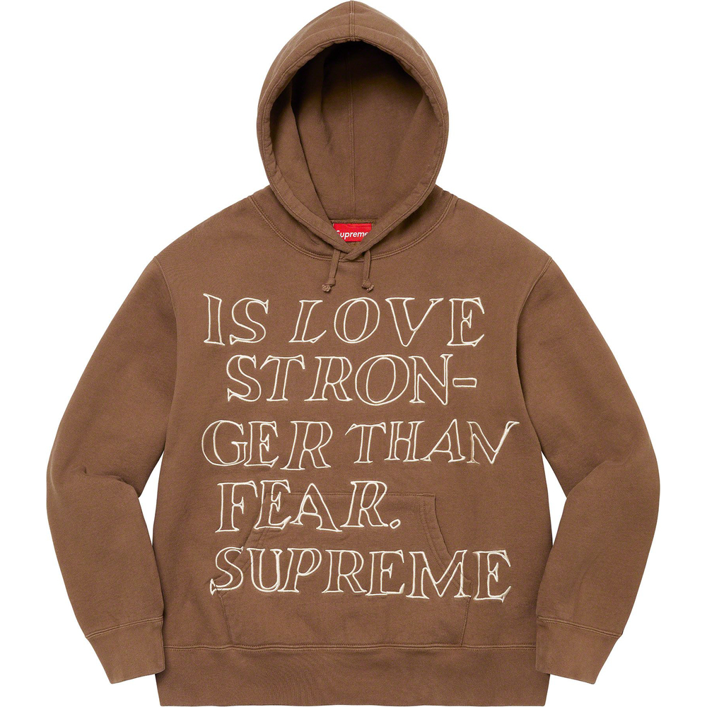 Details on Stronger Than Fear Hooded Sweatshirt  from spring summer 2023 (Price is $158)
