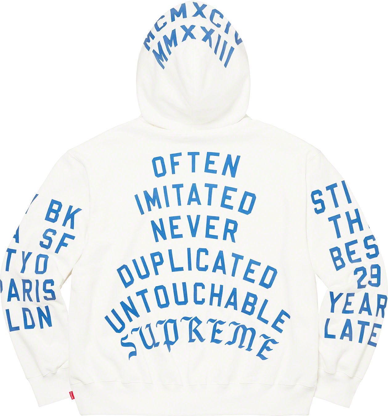 Team Flocked Hooded Sweatshirt - spring summer 2023 - Supreme