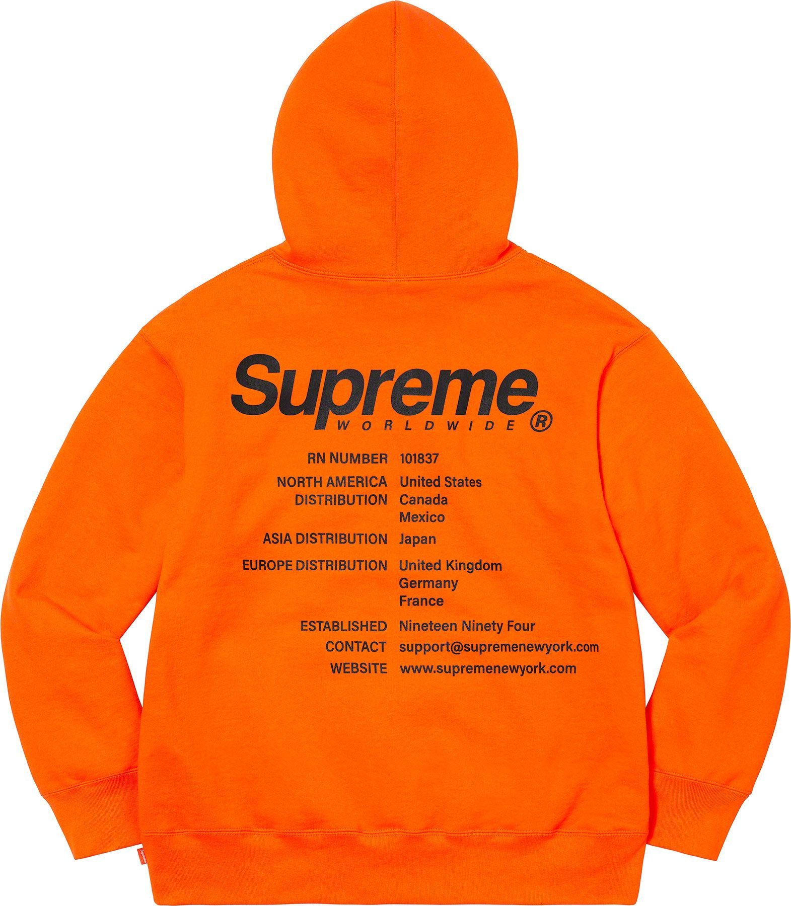 Worldwide Hooded Sweatshirt - spring summer 2023 - Supreme