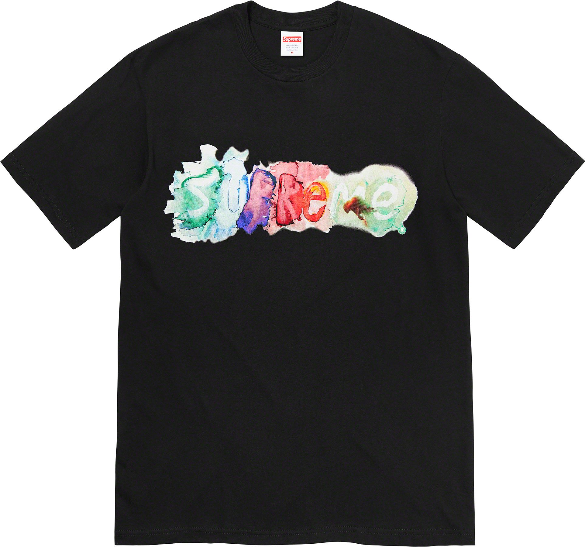 【XL】Supreme Watercolor Tee "Black"