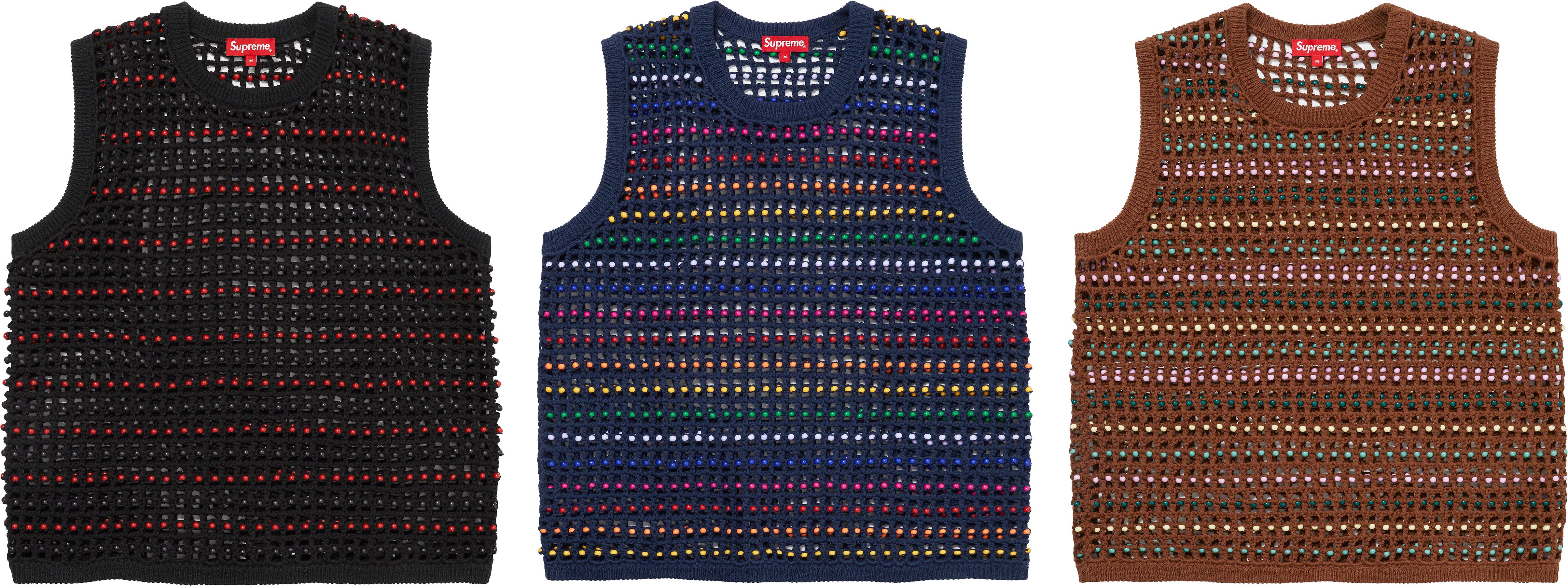 Beaded Sweater Vest - spring summer 2023 - Supreme