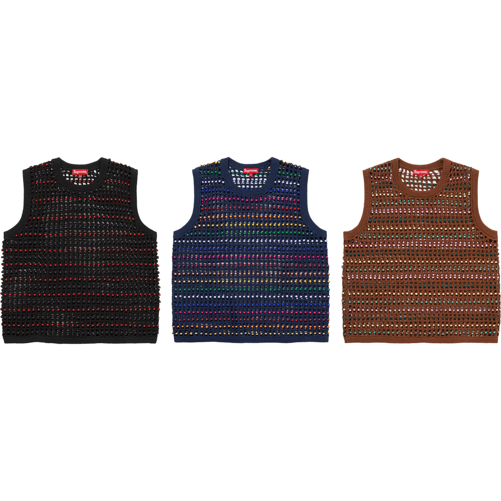 Supreme Beaded Sweater Vest for spring summer 23 season