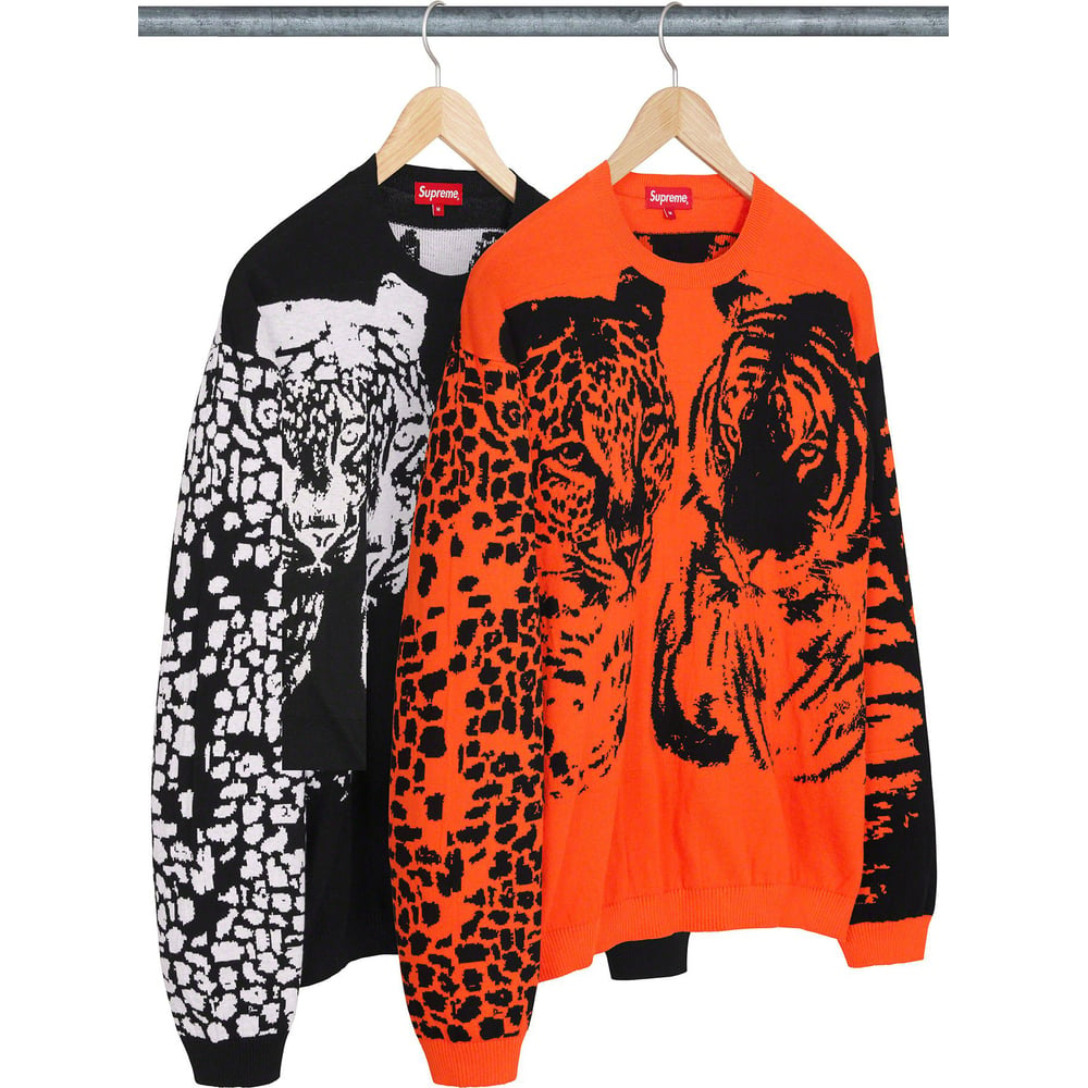 Supreme Big Cats Jacquard L S Top released during spring summer 23 season