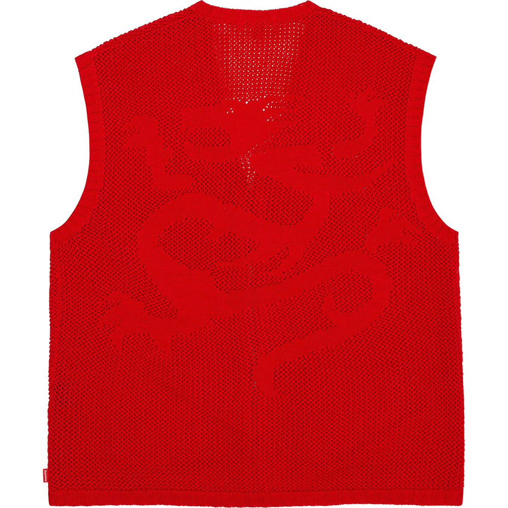 Supreme Dragon Zip Up Sweater Vest (SS23) - $138
