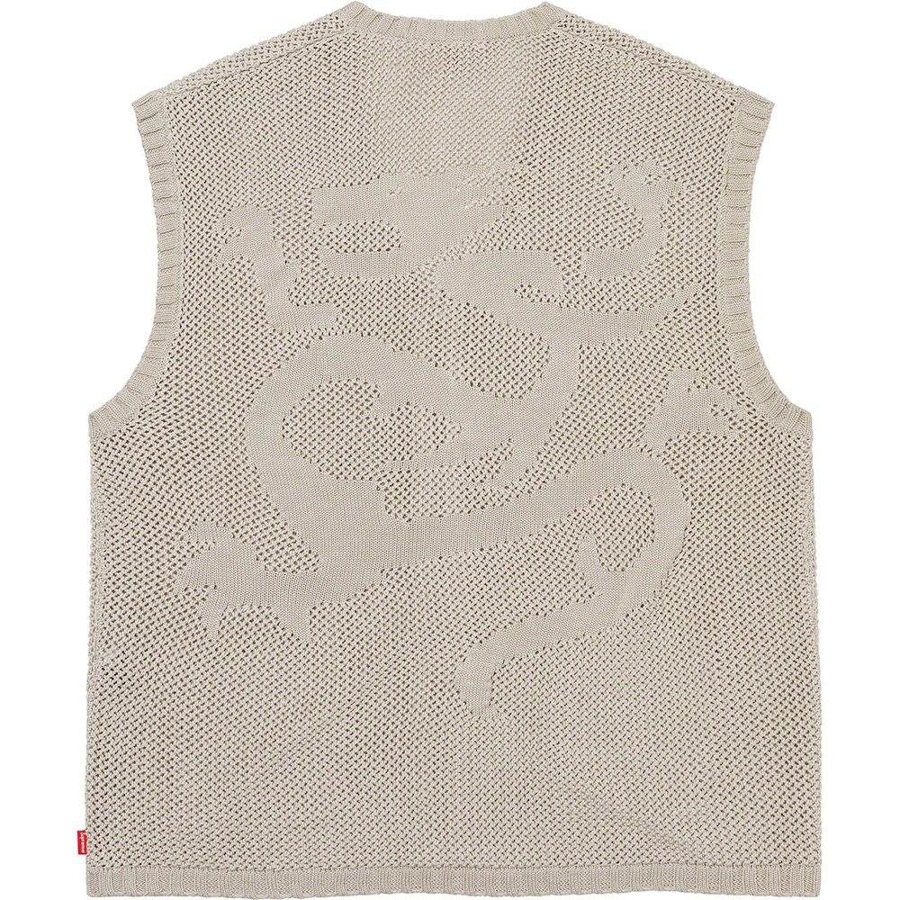 Supreme Dragon Zip Up Sweater Vest (SS23) - $138