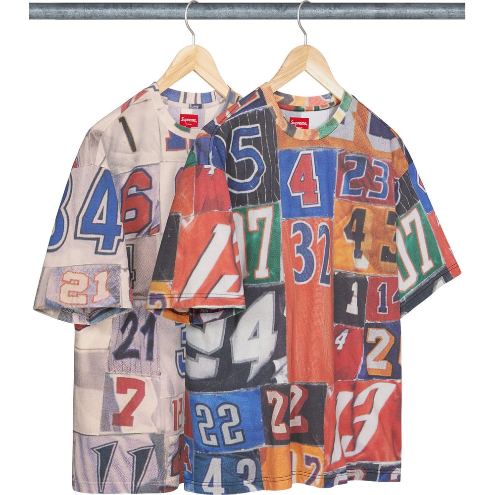 Supreme Jersey Collage S S Top released during spring summer 23 season