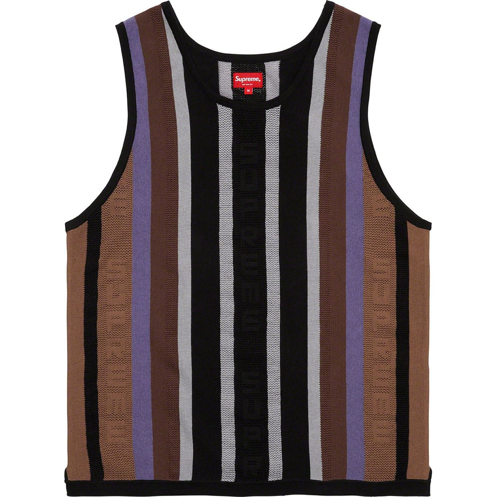 Details on Knit Stripe Tank Top [hidden] from spring summer
                                                    2023 (Price is $118)