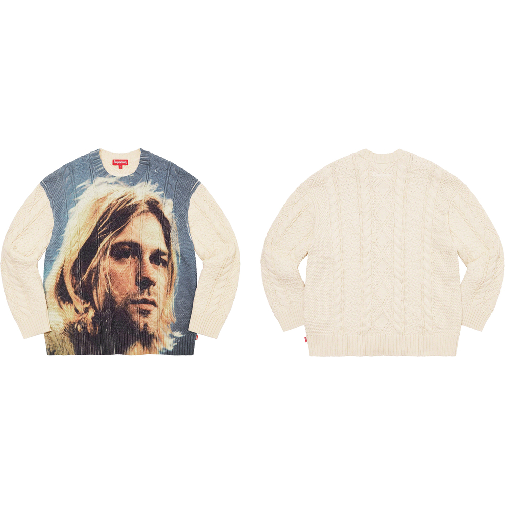 Details on Kurt Cobain Sweater from spring summer
                                            2023 (Price is $188)