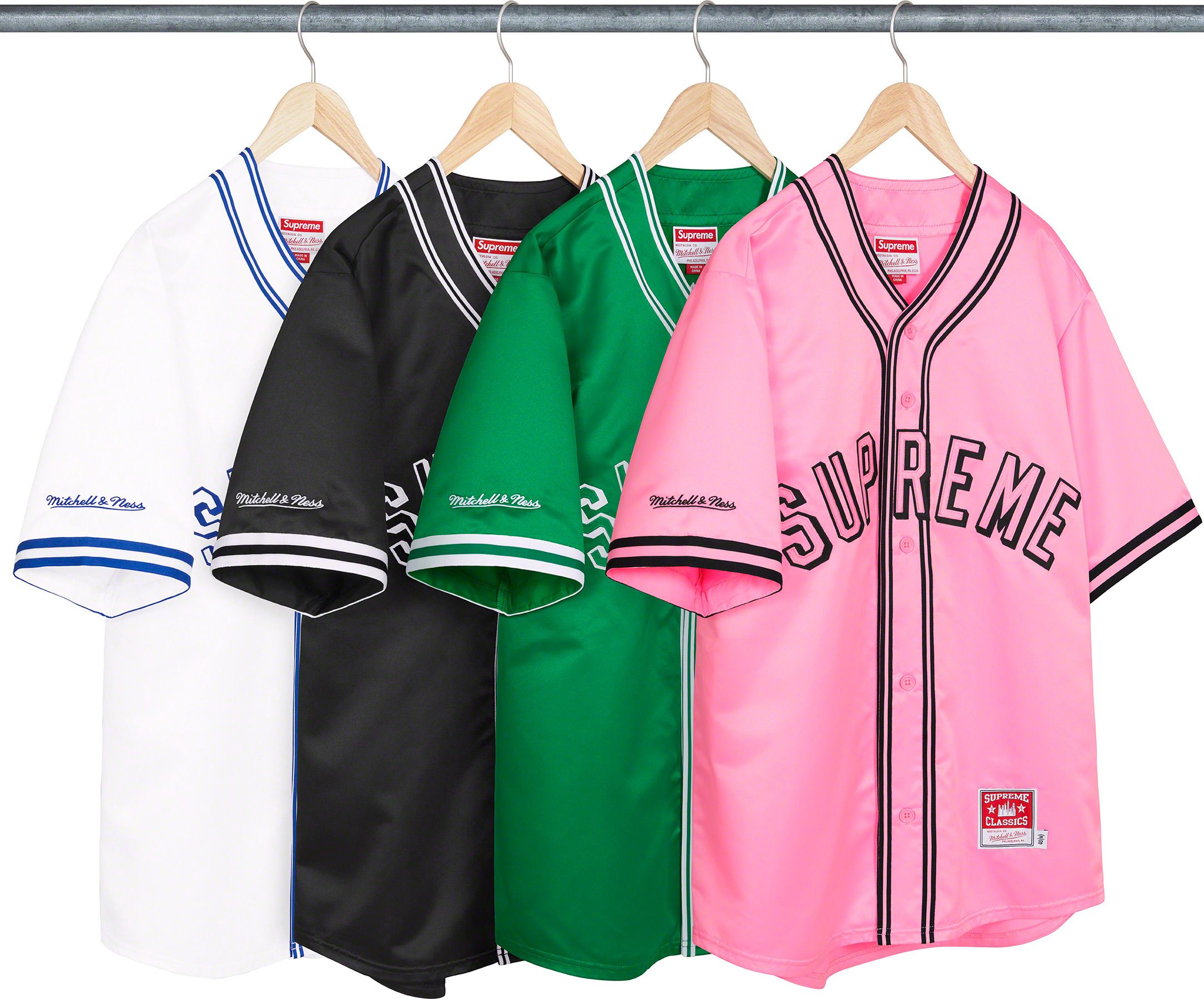 Mitchell & Ness Satin Baseball Jersey - spring summer 2023 - Supreme