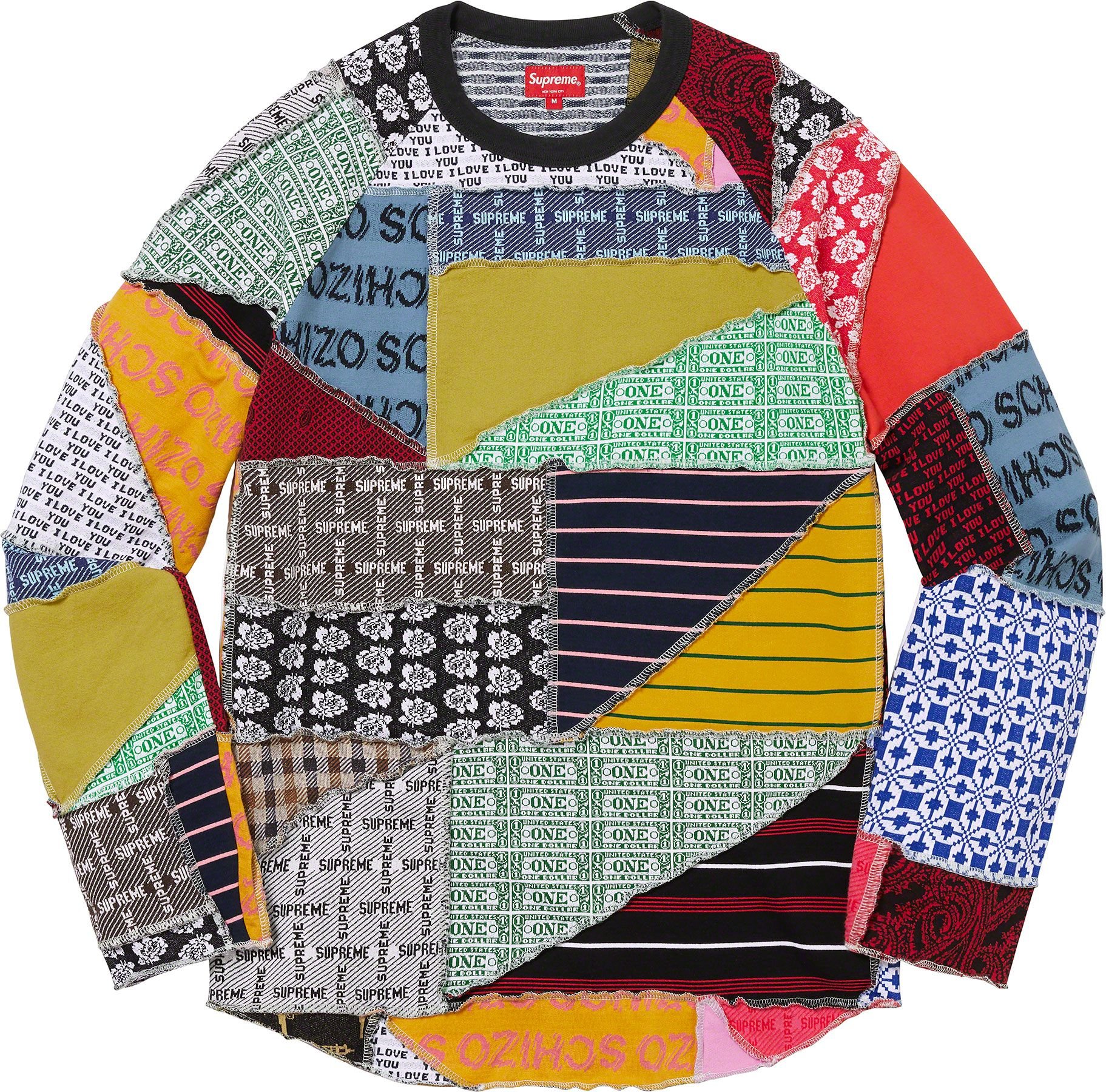 Patchwork Jacquard L S Top - spring summer 2023 - Supreme