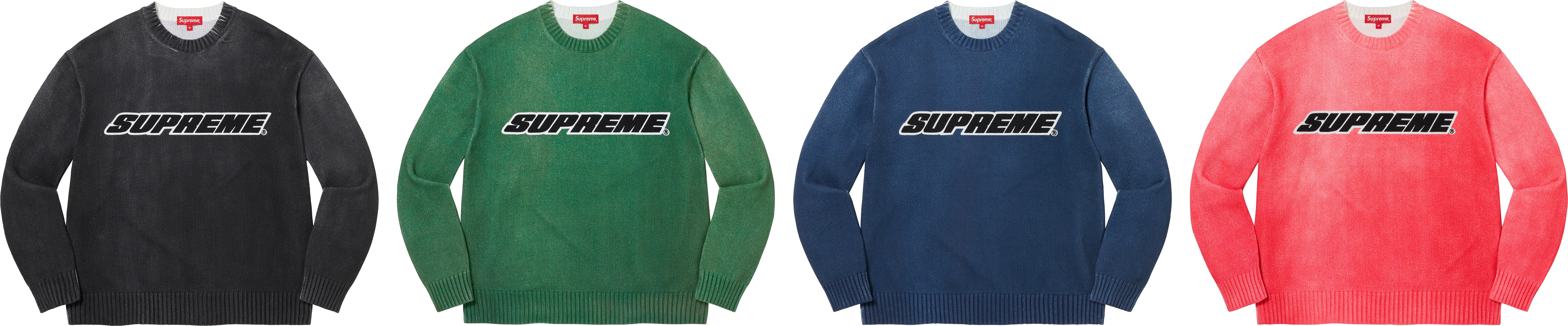 Printed Washed Sweater - spring summer 2023 - Supreme